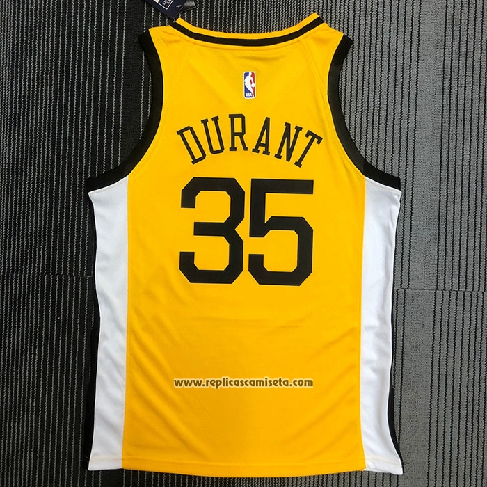 Camiseta Golden State Warriors Kevin Durant #35 Earned Amarillo